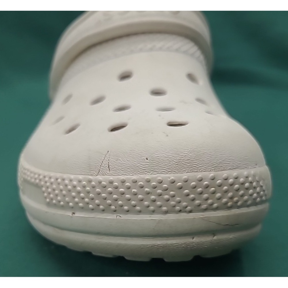CROCS Unisex Classic Faux Fur Lined White Clogs -‎ Size Women 8 Men 6 - Picture 14 of 16